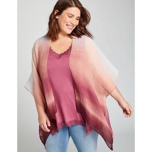 pleated-texture ombré overpiece